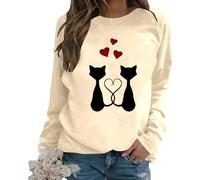 QJDFLL Saint Valentin Sweat à Capuche Manches Longues et col Rond pour Femme, décontracté, Unie, Ample, imprimé Lettres Cadeau Homme(Light Jaune,S)