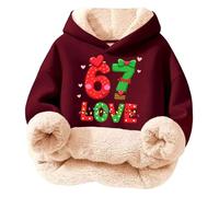 QJDFLL Saint Valentin Sweat à Capuche Multicolore imprimé Glace pour Enfants - Sweat-Shirt Confortable avec Motif garçons Cadeau(RD2,15-16 Years)
