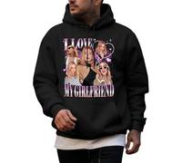 QJDFLL Saint Valentin Sweat à Capuche Saint-Valentin Personnalisable avec Texte gravé, Pull Douillet idéal pour Un Copain Cadeau Saint Valentin(Light Violet,S)