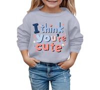 QJDFLL Saint Valentin Sweats à Capuche pour Enfants imprimés la Mode et Mignons Saint-Valentin, Automne Hiver Cadeau Anniversaire de(Light Gris,4-5 Years)