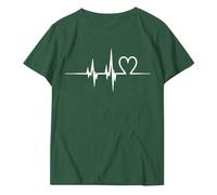 QJDFLL Saint Valentin T-Shirt imprimé avec Une Signification particulière pour la Saint-Valentin Entre Personnes du même Sexe Cadeau Son(Vert,XL)