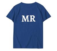 QJDFLL Saint Valentin T-Shirt imprimé avec Une Signification particulière pour la Saint-Valentin Entre Personnes du même Sexe Saint Valentin(Bleu,3XL)