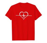 QJDFLL Saint Valentin T-Shirts interactifs Assortis pour la Saint-Valentin, Lui et Elle, Une soirée en Amoureux ou Un Anniversaire de Couple Cadeau(Rouge,3XL)