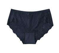 QJDFLL Slip Rouge Enfant Creux sous Vêtements Dos Taille Dentelle Mi Haute Respirant Élargi Ceinture Ventre Mémoires Culottes Body Naissance Papy(Marine,XL)