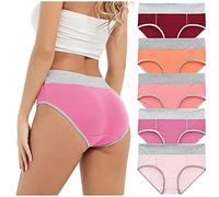 QJDFLL Slips Solides Femmes Bikini Culottes Briefs Patchwork Knickers sous-vêtements(Multicolore,5XL)
