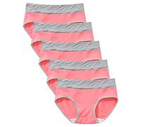 QJDFLL sous-vêtements Culottes Slips Solides Bikini Femmes Briefs Patchwork(Rose Vif,XL)