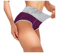 QJDFLL sous-vêtements Culottes Slips Solides Bikini Femmes Briefs Patchwork(Violet,5XL)