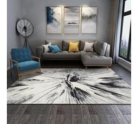 QJDTZMD Tapis de Couloir 90 x 120 cm Tapis Antidérapant Doux Lavable en Machine pour Cuisine Chambre à Coucher Salon entrée Gris Beige Abstrait Moderne