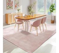 QJDTZMD Tapis Salon 130 x 160 cm Couloir Rectangulaire Tapis Antidérapant Doux Moderne pour Chambre Salle à Manger Bureau Modern Pink