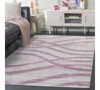 QJDTZMD Tapis Salon 150 x 200 cm Tapis Antidérapant Lavable en Machine Doux Décoratif pour Bureau Chambre à Coucher Dortoir Modern Abstract Purple White