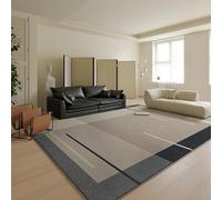 QJDTZMD Tapis Salon 150 x 200 cm Tapis Antidérapant Lavable en Machine Doux Décoratif pour Bureau Chambre à Coucher Dortoir Lignes géométriques Modernes Gris Bleu