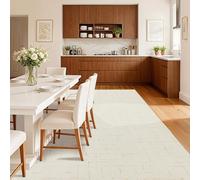 QJDTZMD Tapis Salon 70 x 140 cm Entrée Lavable Moderne Poils Courte et Douce Decoration Tapis pour Maison Chambre Dressing Bureau Modern Abstract Beige White Brown Gold Green