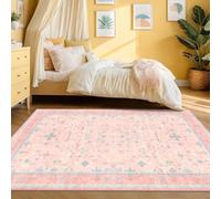 QJDTZMD Tapis Salon 70 x 140 cm Entrée Lavable Moderne Poils Courte et Douce Decoration Tapis pour Maison Chambre Dressing Bureau Modern Traditional Floral Geometric Pink Blue Purple Yellow