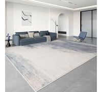 QJDTZMD Tapis Salon Grand 200 x 290 cm Chambre Antidérapant Moquette Lavable Tapis de Sol Doux pour la Décoration Intérieure Encre Abstraite Moderne Beige Bleu