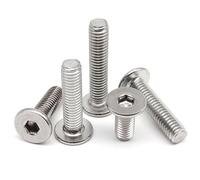 QJFORU Vis mécanique à Six pans Creux intérieur à Filetage Complet, en Acier Inoxydable, plaquette Plate Ultra Fine, Boulon à tête Allen M5 M6 M8(14mm,M8 5pcs)