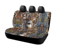 Qjjinxior Housse de siège arrière de voiture, Housse de siège de voiture camouflage cerf, Ensemble de housses de siège universelles pour la plupart des voitures, camions, SUV