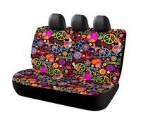 Qjjinxior Housse de siège arrière de voiture, Peace and Love, ensemble de housses de siège universelles pour la plupart des voitures, camions, SUV