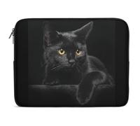 Qjjinxior Housse pour ordinateur portable 10" Motif chat Noir