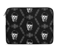 Qjjinxior Housse pour ordinateur portable 13" Motif crâne effrayant Noir