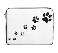 Qjjinxior Housse pour ordinateur portable 13" Motif empreintes de pattes d'animaux