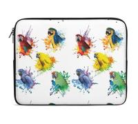 Qjjinxior Housse pour ordinateur portable de 15 pouces, housse pour ordinateur portable 3D aquarelle perroquet