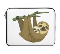 Qjjinxior Housse pour ordinateur portable de 15 pouces, housse pour ordinateur portable motif paresseux de la forêt tropicale