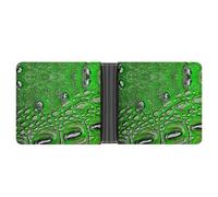 Qjjinxior Portefeuille fin en cuir avec poche pour pièces de monnaie, motif constellations phosphorescentes de minuit, Texture peau d'alligator, One Size