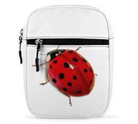 Qjjinxior Sac à bandoulière, recouvert de cœurs rouges, petit sac à bandoulière multifonction pour le travail, les voyages d'affaires, Jolie coccinelle, Taille unique