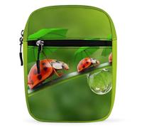 Qjjinxior Sac à bandoulière, sac à bandoulière grenouille mignon, multi-usage, petit sac à main pour le travail, les voyages d'affaires, Coccinelle - Paysage vert, Taille unique