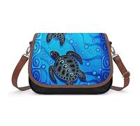 Qjjinxior Sac à bandoulière, sac à bandoulière mignon en forme de coccinelle, sac à main en cuir pour femme, voyage, travail, usage quotidien, Petite tortue verte, Taille unique