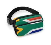 Qjjinxior Sac banane réglable pour course à pied, marche, randonnée, drapeau de l'Afrique du Sud