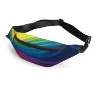 Qjjinxior Sac banane réglable pour course à pied, marche, randonnée, drapeau de l'Afrique du Sud, Arc-en-ciel coloré., 36*15cm