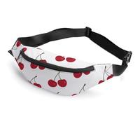 Qjjinxior Sac banane réglable pour course à pied, marche, randonnée, drapeau de l'Afrique du Sud, Cerise fruitée, 36*15cm