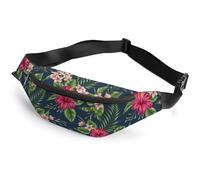 Qjjinxior Sac banane réglable pour course à pied, marche, randonnée, drapeau de l'Afrique du Sud, fleur, 36*15cm