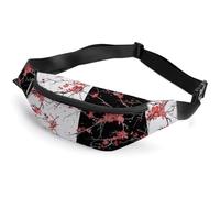 Qjjinxior Sac banane réglable pour course à pied, marche, randonnée, drapeau de l'Afrique du Sud, fleur de cerisier, 36*15cm