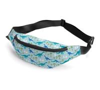 Qjjinxior Sac banane réglable pour la course à pied, la marche, la randonnée, Adorables dinosaures, 36*15cm