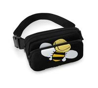 Qjjinxior Sac banane réglable pour la course, la marche, la randonnée, Petite abeille., 20x13cm