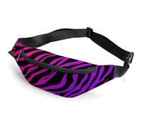 Qjjinxior Sac banane réglable pour la course, la marche, la randonnée, Zèbre Tigre Léopard Rose, 36*15cm