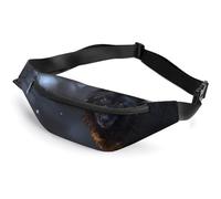 Qjjinxior Sac banane, sac banane réglable pour la course, la marche, la randonnée, Fantasy Wolf, 36*15cm