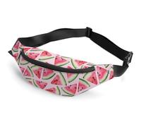 Qjjinxior Sac banane, taekwondo, arts martiaux, sac banane réglable pour course à pied, marche, randonnée, Pastèque fruitée, 36*15cm