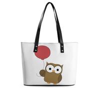 Qjjinxior Sac fourre-tout pour femme, sac à main volcanique craquelé de lave pour femme, sac à bandoulière pour le travail, le quotidien, les voyages, Ballon hibou, 29*34*14cm