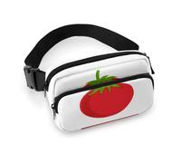 Qjjinxior Shiba Lnu Knock Sac banane réglable pour course à pied, marche, randonnée, Dessin animé tomate, 20x13cm