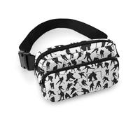 Qjjinxior Shiba Lnu Knock Sac banane réglable pour course à pied, marche, randonnée, Joueur de hockey, 20x13cm