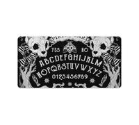 Qjjinxior Tapis de souris, tête de mort, sorcière, noir, gothique, tapis de souris antidérapant, 30 x 60 cm