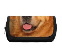 Qjjinxior Trousse à crayons double couche, Golden Retriever DogStationery Bag utilisée comme trousse à crayons