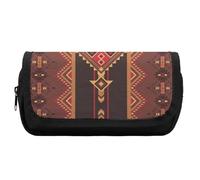 Qjjinxior Trousse à crayons double couche, motif tête de mort en sucre floral, sac de papeterie utilisé comme trousse à crayons, Dinosaure Rex Tyrannosaurus Amérindien, Taille unique, Trousse à
