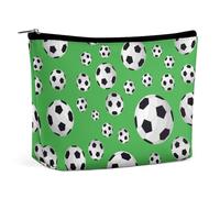 Qjjinxior Trousse de maquillage hérisson, trousse de toilette portable avec fermeture éclair pour un usage quotidien, voyage, Ballon de football, Taille unique