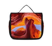 Qjjinxior Trousse de toilette à suspendre, drapeau italien, trousse de toilette, trousse de maquillage pour voyage, affaires, vacances, Antelope Canyon., 22.5x18.5cm