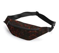 Qjjinxior Zombies Dead Men Walking Body at Night Sac banane réglable pour course à pied, marche, randonnée, Fissure de lave volcanique, 36*15cm