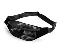 Qjjinxior Zombies Dead Men Walking Body at Night Sac banane réglable pour course à pied, marche, randonnée, Chiot labrador noir, 36*15cm